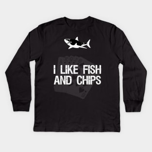 I like Fish And Chips Kids Long Sleeve T-Shirt